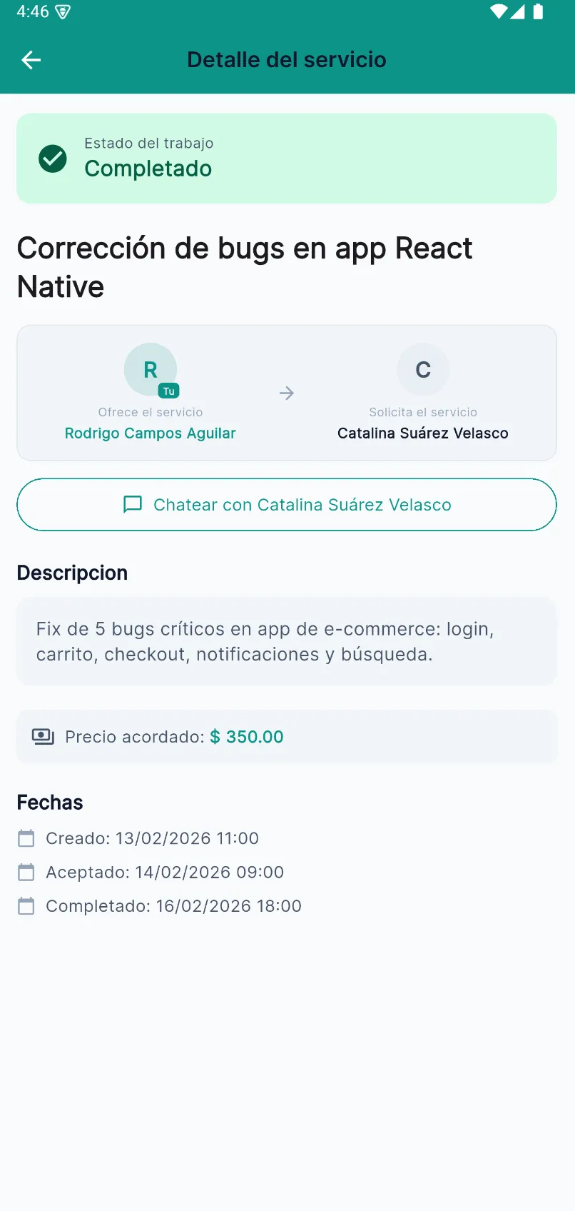 Detalle del servicio